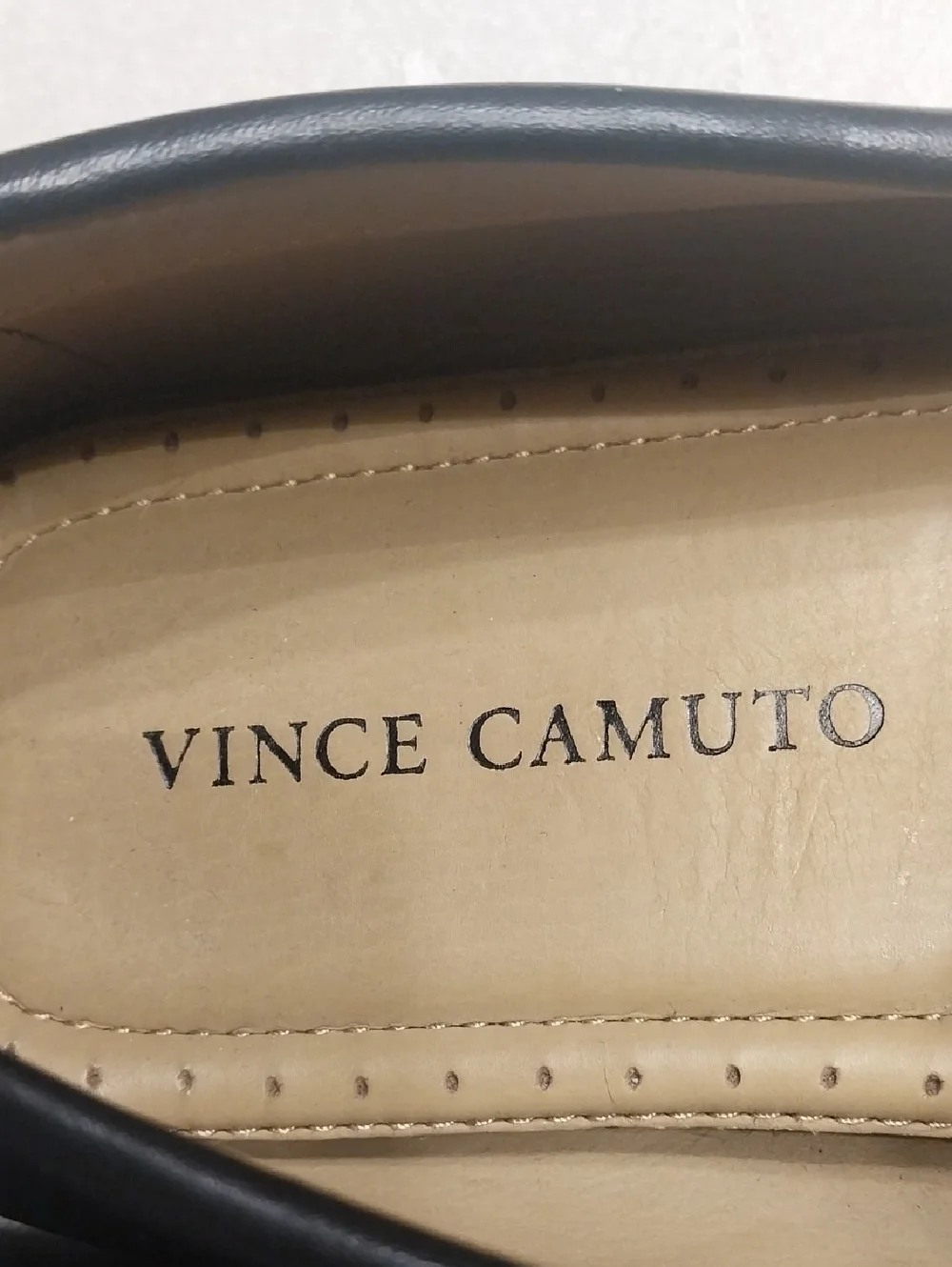 Vince Camuto Esmail Driving Loafers Men's 11.5M Black Leather Moccasin Stitching